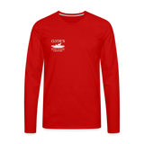 Men's Premium Long Sleeve T-Shirt Dark - red