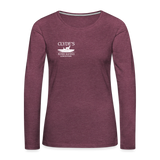 Women's Premium Long Sleeve T-Shirt Dark - heather burgundy